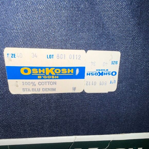 Vintage OshKosh B’Gosh Bib Overalls Men’s 40x34 – NOS Deadstock – USA Made – But - Picture 8 of 16